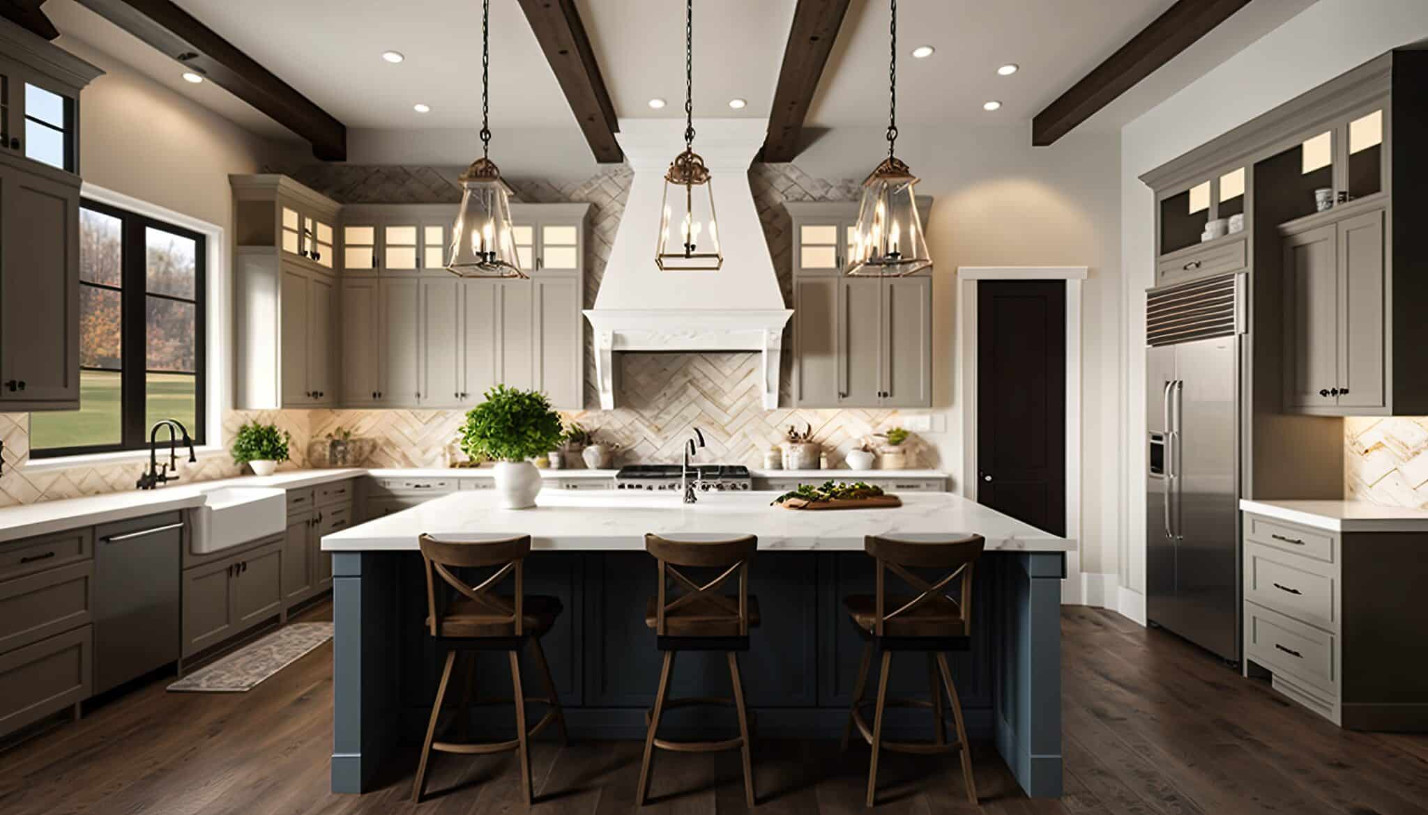 A luxury kitchen remodel in a new home