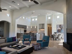 whole home remodel living room and kitchen